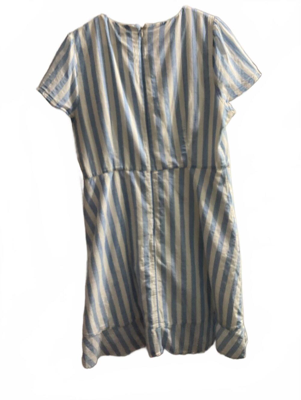 J. Crew Blue and White Striped Midi Dress - Picture 8 of 9